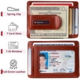 thumbnail image 3 of Alpine Swiss Mens RFID Money Clip Leather Minimalist Wallet Card Case ID Window, 3 of 8