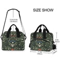 thumbnail image 2 of FORMRS Reusable Lunch Bag for Work School Leakproof Insulated Cooler with Adjustable Shoulder Strap, Green Flowers Pattern, 2 of 6