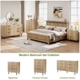 thumbnail image 6 of EastVita 54.7 Inch Chest of Drawers Wooden Modern Fluted 6 Drawer Dresser with Metal Legs and Handles and Anti-Tipping Design for Bedroom Living Room Hallway, 6 of 6
