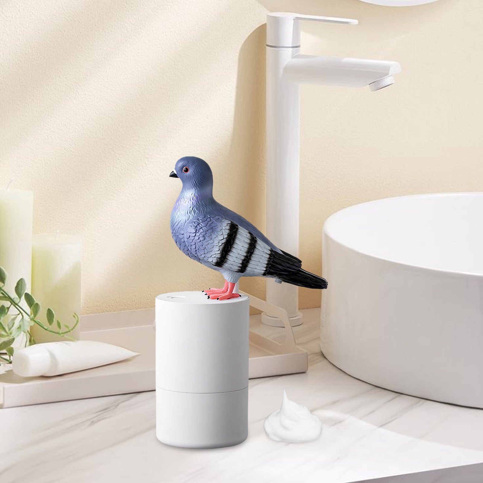 Bird Of Soap Dispenser Cylindrical Plastic Funny Induction Hand Washer Automatic Touchless Soap Dispenser For Kitchen Bathroom Home