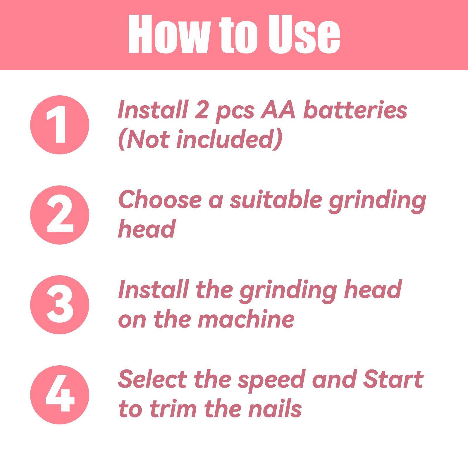 Qunlions Life 6-Piece Electric Baby Nail Trimmer Kit photo 6