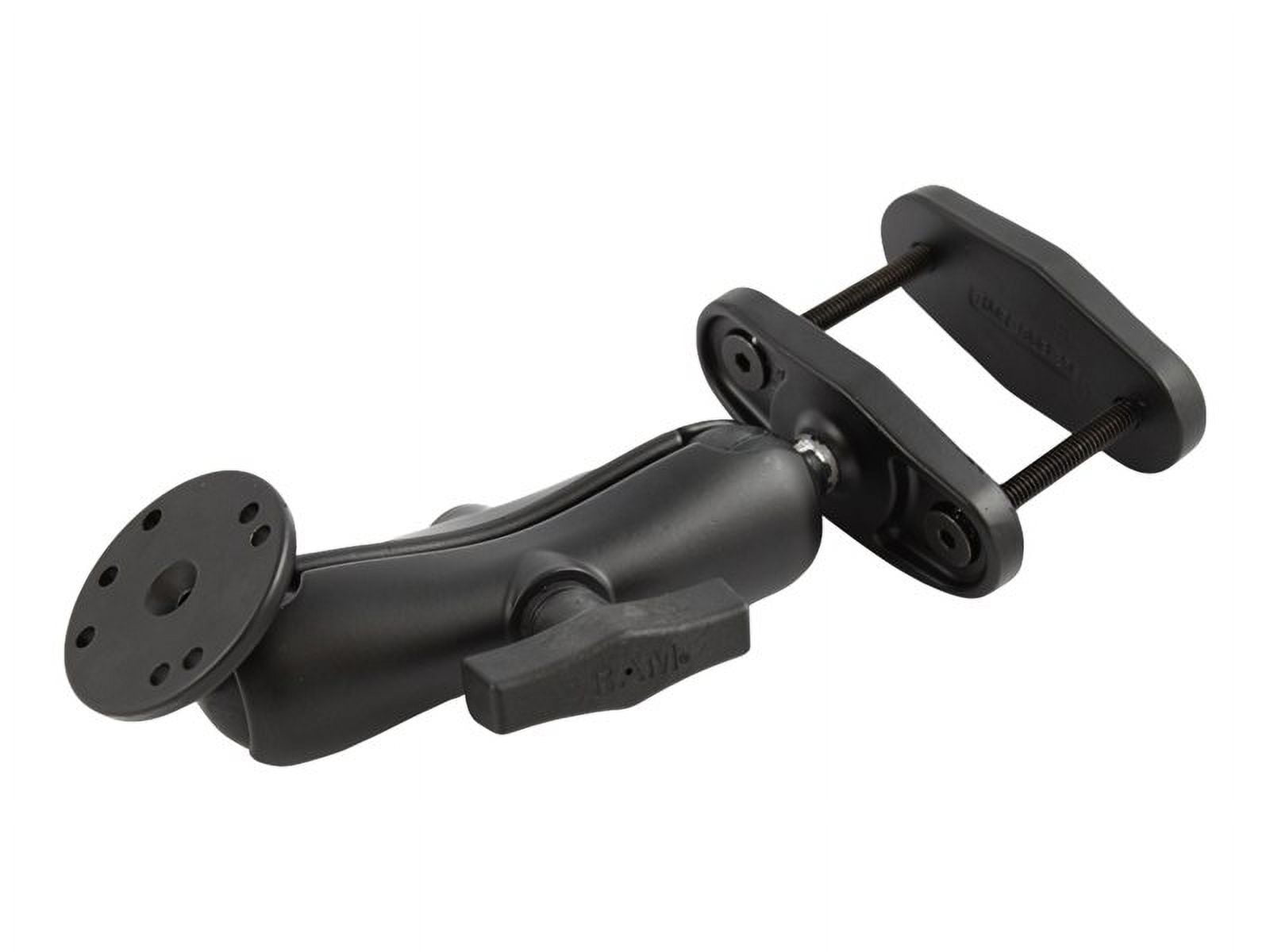 RAM-101U-247-25 RAM Mounts 2.5" Max Width Clamp Mount with C Size 1.5" Ball Double Socket Arm & 2.5" Round Plate AMPs Hole Pattern