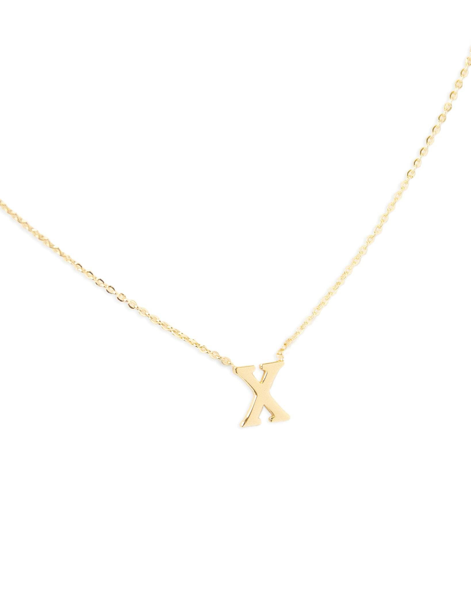 Pavé Initial Necklace - Gold