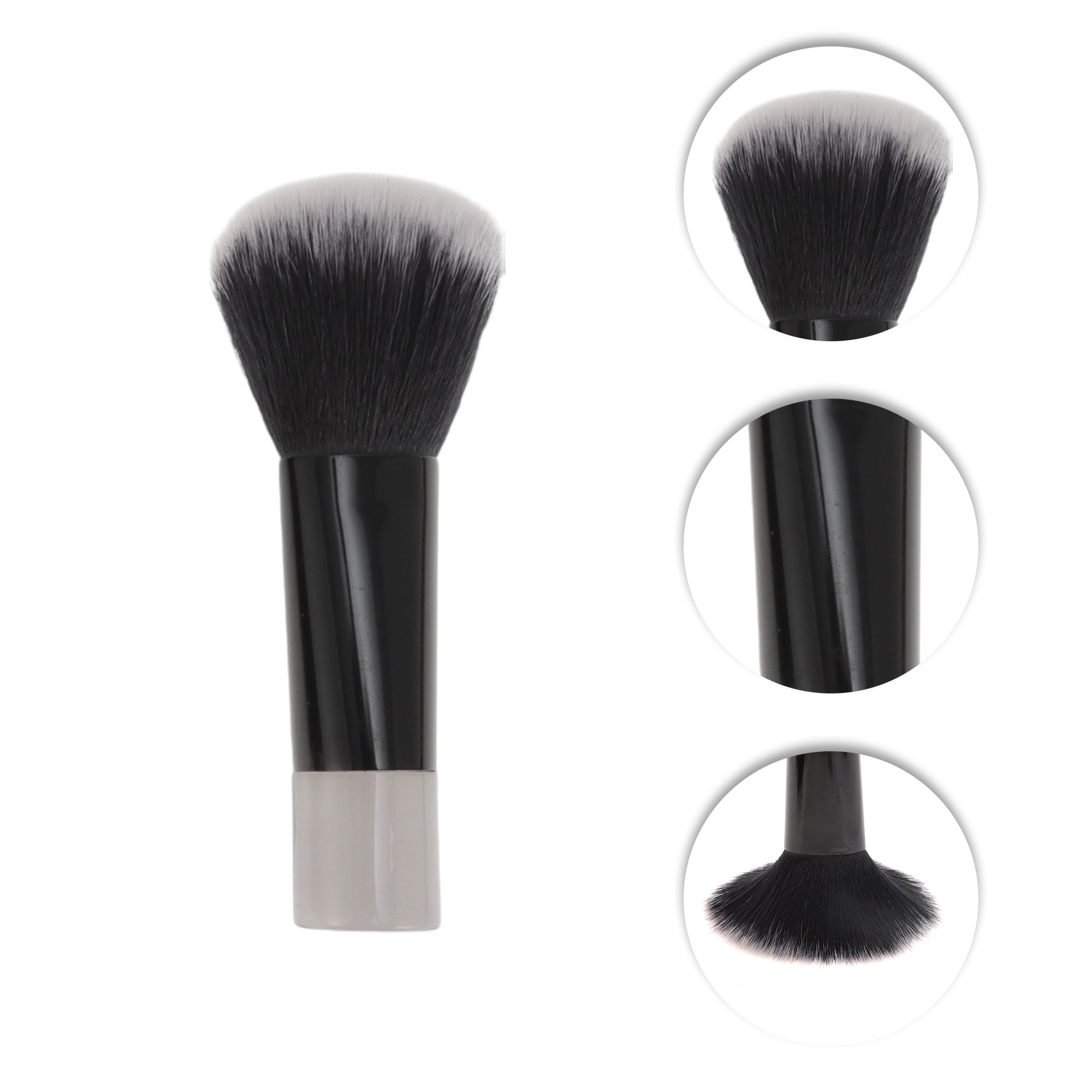 Unique Bargains 1 Set Lightweight Makeup Brush for Travel Black