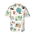 thumbnail image 3 of Balery Travel1 Print Men's Hawaiian Shirts Short Sleeve Beach Shirt Relaxed Fit Vacation Button Down Shirts-Medium, 3 of 9