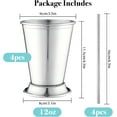 thumbnail image 5 of 12oz Mint Julep Cups with Straws Set of 4, Stainless Steel Beaded Mint Julep Cups, Mint Julep Glasses for Cocktails Mixed Drinks, Metal Cups for Beer Juice Beverage Party Bar Home Restaurant, 5 of 8