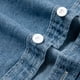 thumbnail image 4 of Chaqueta de manga larga de color sólido con botones de mezclilla casual para hombres de moda Abrigo de blusa de mezclilla Pompotops oipoqjl13231, 4 of 5