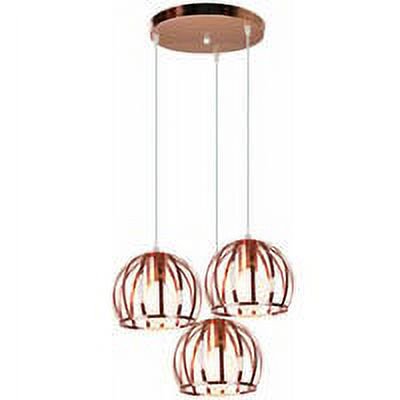 Lámpara colgante creativa moderna, E27, lámpara colgante industrial vintage, ajustable, para bar, restaurante, cafetería, oro rosa - Oro rosa