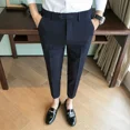 thumbnail image 3 of Pantalones de verano de talla grande para hombre, pantalones de traje rectos grises para hombre, ropa de primavera, ropa de trabajo, clásicos, elegantes, de alta calidad, baratos, 3 of 5