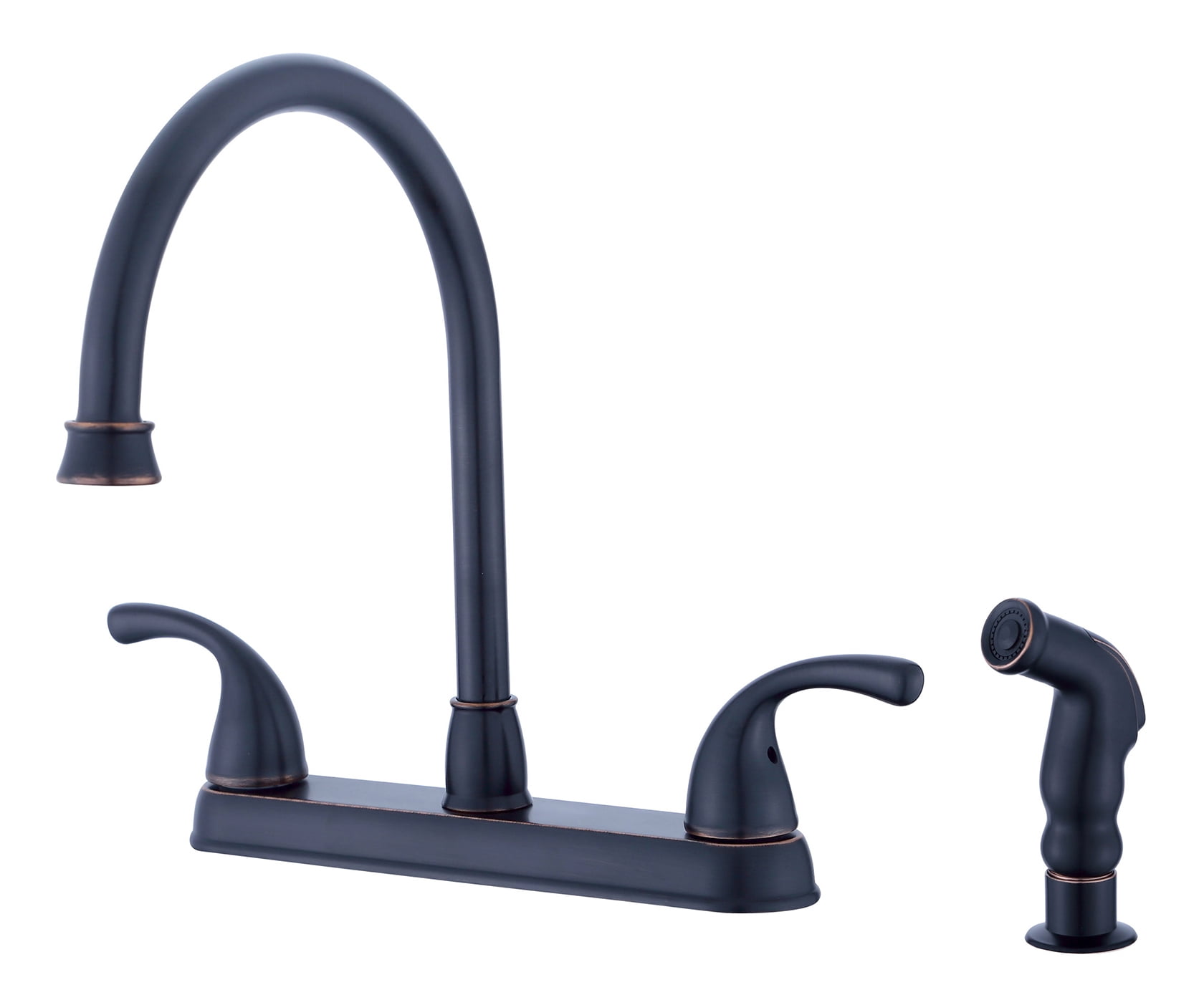 Ultra Faucets UF21345 Oil Rubbed Bronze 2Handle Kitchen Faucet With SideSpray
