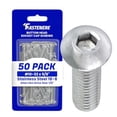 thumbnail image 2 of Fastenere Vis de Bouchon de Prise de Bouton - 10-32 x 5/8 Pouces (50 Pack) Acier Inoxydable 18-8, Filetage Complet, Finition Simple Lumineuse, Résistant à la Corrosion, Filetage de Machine, Facile à Installer avec Entraînement de Prise de Canalisée, 2 of 4