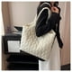 thumbnail image 3 of Nvzi Bolsa de lona de esponja para compras de verano, bolsos de hombro, color blanco, 3 of 4