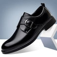 thumbnail image 2 of Men's Single Monk Strap Buckle Formal Leather Dress Shoes, 2 of 9
