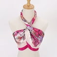 thumbnail image 4 of Silk Head Scarf for Women - 35" Hair Scarves Satin Head Scarf Bandanas Square Silk Hair Night Sleeping - Pink, 4 of 5