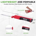 thumbnail image 6 of Electric Bread Knife for Carving Cooked Meats, Cooked Poultry, Bread, Crafting Foam, and More, Lightweight with Contoured Grip Handle (Red), 6 of 7