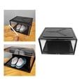 thumbnail image 4 of Caja de zapatos apilable transparente con cajón para guardar zapatos, 14'' x 11'' x 8,7'' Negro, 4 of 9