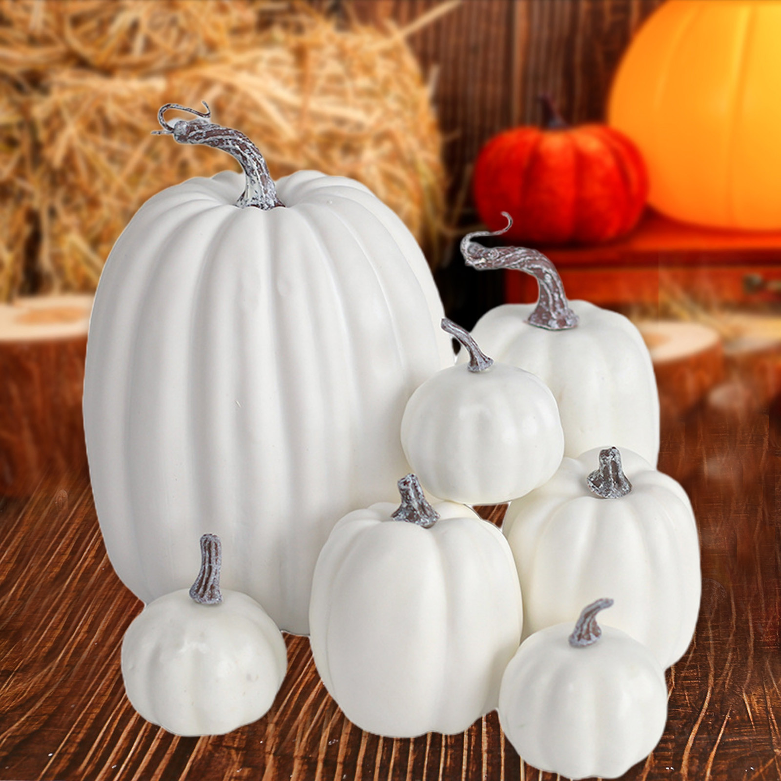 Décoration Citrouille En Mousse Rose - Modèle Réaliste Pour Halloween, Thanksgiving Ou Décoration D'automne - Amusant Et Festif
