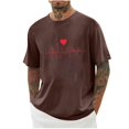 thumbnail image 4 of Camisas de Manga Larga para Hombres Imprimir Casual Cuello Redondo Blusa de Manga Corta, Camisas de Lino para Hombres, 4 of 7