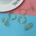 thumbnail image 6 of WHAMVOX 12PCS 50cm Circle Shaped Memo Photo Stand Holder Metal Paper Note Clips for Wedding Party Table Decoration (Golden), 6 of 8