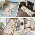 thumbnail image 5 of Brown Beige Botanical 2'x6' Runner Rugs for Hallway Kitchen Bedside Non Slip, Rustic Country Spring Floral Summer Leaf Entryway Rug Runners with Rubber Backing, Long Carpet Runner for Laundry Room, 5 of 8