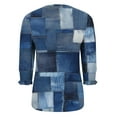 thumbnail image 5 of Jsaierl Tops for Women 3/4 Sleeve Casual V Neck Shirts Dressy Print Petite Blouses Going Out Elegant Tunic Top S-2XL, 5 of 6
