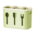 thumbnail image 2 of Nomeni Rack Chopstick Tube Wall Mounted Non Punching Chopstick Cage Kitchen Household Drain Chopstick Rack Three Layer Grid Chopstick Cage, 2 of 9