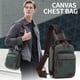 thumbnail image 2 of Bolso bandolera Nerlion de lona encerada verde para hombre, 2 of 9