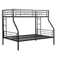 thumbnail image 5 of Harper & Bright Designs Twin Over Full Metal Bunk Bed with Ladder and Guardrail, Metal Bed Frame with Large Under Bed Storage for Bedroom, Black, 5 of 6
