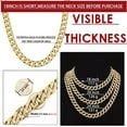 thumbnail image 2 of Rhinestone Cross-style Cuban Chain, Silver-plated Gold-plated Bling 2 of 11