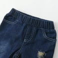 thumbnail image 6 of Toddler Girls Clothes 2T Infant Girl Outfit Baby 3T Fall Winter Cute Floral Shirt Tops Denim Ripped Jeans Long Pant Set Gift 2PC Stuff, 6 of 8