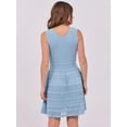 thumbnail image 4 of Vestido ANRABESS Summer Mini sin mangas de punto viscosa azul para mujer, 4 of 7