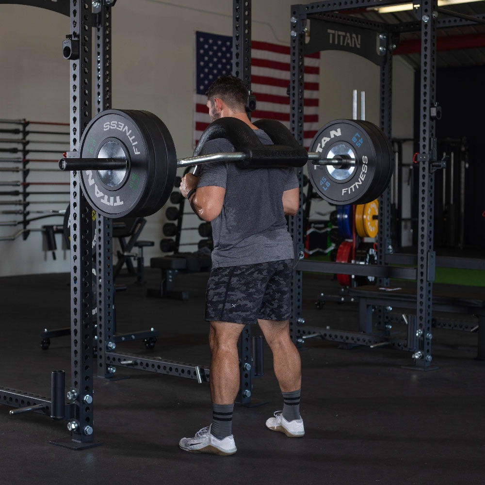 Titan Fitness Marrs-Bar, Rackable Safety Squat Cambered Barbell with 6" Drop, Rated 1,200 LB