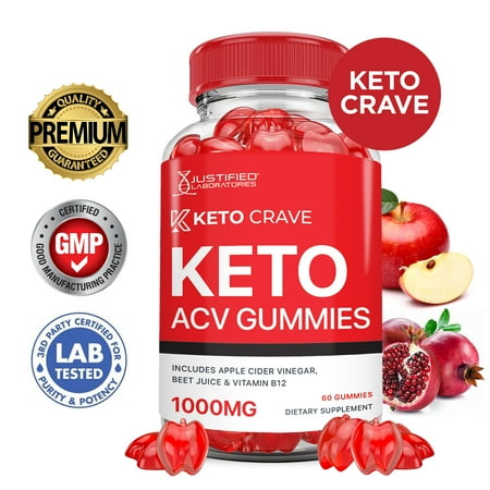 Keto Crave ACV Gummies 1000MG Dietary Supplement 60 Gummys