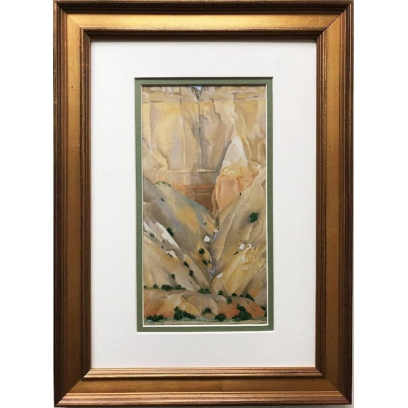 Georgia O'Keeffe "Cliffs Beyond Abiquiu, 1943" Art Custom Framed New Generic