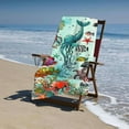 thumbnail image 4 of Underwater Creatures Printed Pool Towel Oversized Travel Must Have for The Swimming Summer Cruise Ship Essentials, 4 of 8