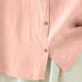 thumbnail image 5 of Summer Plus Size Tops for Womens 2024 Fashion Spring Cotton Linen Shirts V-neck Loose Casual Fashion Shirt Top, 5 of 5