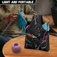 thumbnail image 5 of KUIFORTI Crochet Bag Organizer Yarn Storage Bag Black Marble Crochet Tote Bag for Crochet Lovers Yarn Lover Bag Knitting Bag Accessories, Size S, 5 of 7