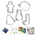 thumbnail image 3 of 5Pcs Adorable Christmas Molds Baking Moulds Stainless Steel Cookie Moulds, 3 of 8