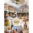 thumbnail image 5 of Orange Brown Eucalyptus Leaves Table Cloth, Botanical Farm Rustic Wood Waterproof Tablecloth for Rectangle Tables, Reusable Washable Fabric Table Cover for Restaurant Kitchen Dining Tables 52"x70", 5 of 6