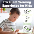 thumbnail image 3 of Mehomeli Auriculares para niños, Bluetooth 5.2, conducción de aire, auriculares abiertos, limitación de volumen de 85 dB, color verde, 3 of 5