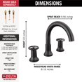 thumbnail image 3 of Grifo romano para bañera DELTA Trinsic Matte Black T2758-BL, 3 of 6