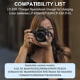thumbnail image 2 of Chargeur Rapide de Batterie LC-E6 LP-E6N pour Canon EOS R R5 R6 5D Mark II IV 5DS 5DS R 6D 6Da 7D 7D Mark II 60D 70D 80D 90D Caméras, 2 of 7
