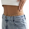 thumbnail image 2 of Elegant Fringe Bead Metallic Waistband for Women – Fashion Jewelry Accessory for Modern Belts and Belongings, GD6, One Size, 2 of 4