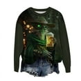 thumbnail image 5 of Unisex St. Patrick's Day Elderly Print Casual Long Sleeve T-Shirt, 5 of 5