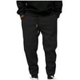 thumbnail image 2 of dzxyzu Men's Sweatpants with Pockets Fleece Tapered Joggers Drawstring Waist Athletic Trouser Gym Running Workout Track Pants, 2 of 7