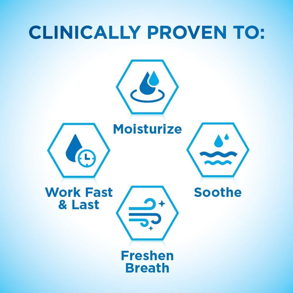 biotene Moisturizing Mouth Spray Gentle Mint, 1.5 FL OZ (Pack of 4)