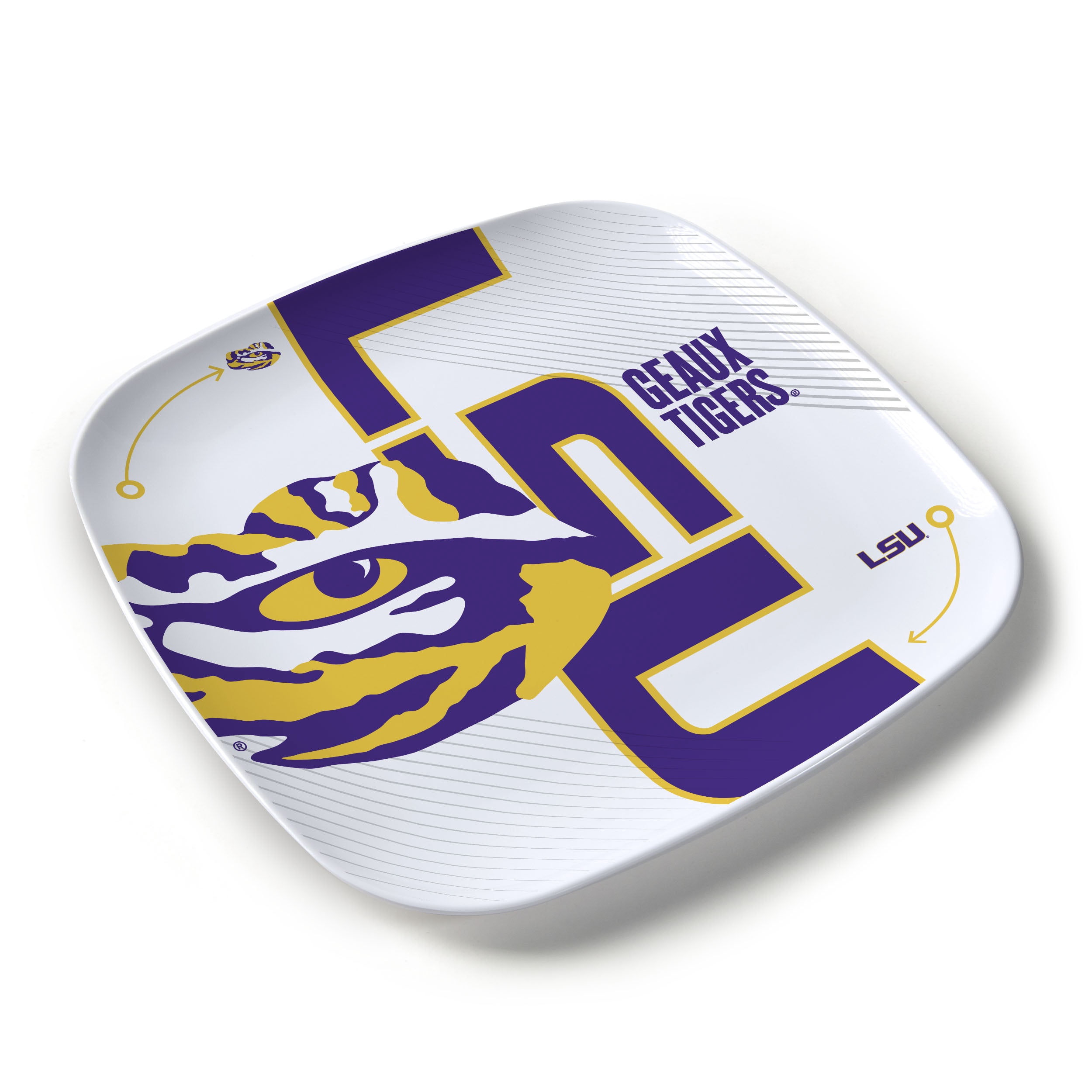 YouTheFan NCAA LSU Tigers Large Party Plate