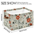 thumbnail image 4 of Yayeee Canvas Storage Basket with Handles for Shelves Fabric Bins Closet Organizer, Red and White Floral Pattern, 4 of 8