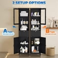 thumbnail image 5 of SOLAURA Tall Bathroom Storage Cabinet, Narrow Wooden Floor Cabinet with Magnetic Door, Drawer & Adjustable Shelves, Freestanding Unit for Bathroom, Laundry Room, Entryway or Small Spaces, Black, 5 of 9