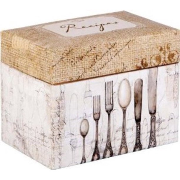 C.R. Gibson Recipe File Box with Cards, 4 by 6Inch, Perfect Setting